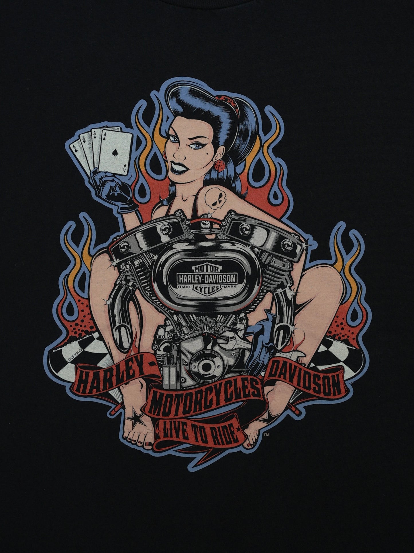 USED MACHINE COLLECTION 2017 HARLEY-DAVIDSON USED T-SHIRT