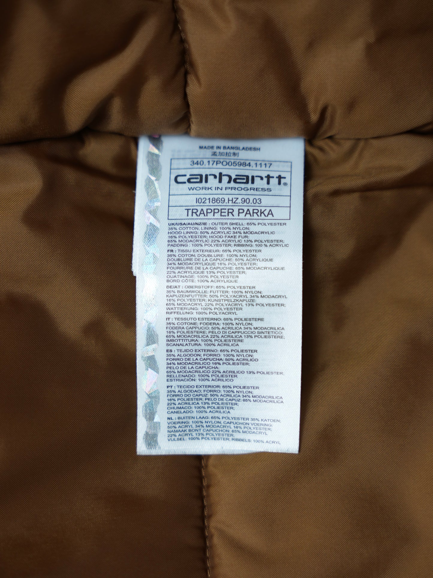 ARCHIVE COLLECTION Carhartt WIP TRAPPER PARKER