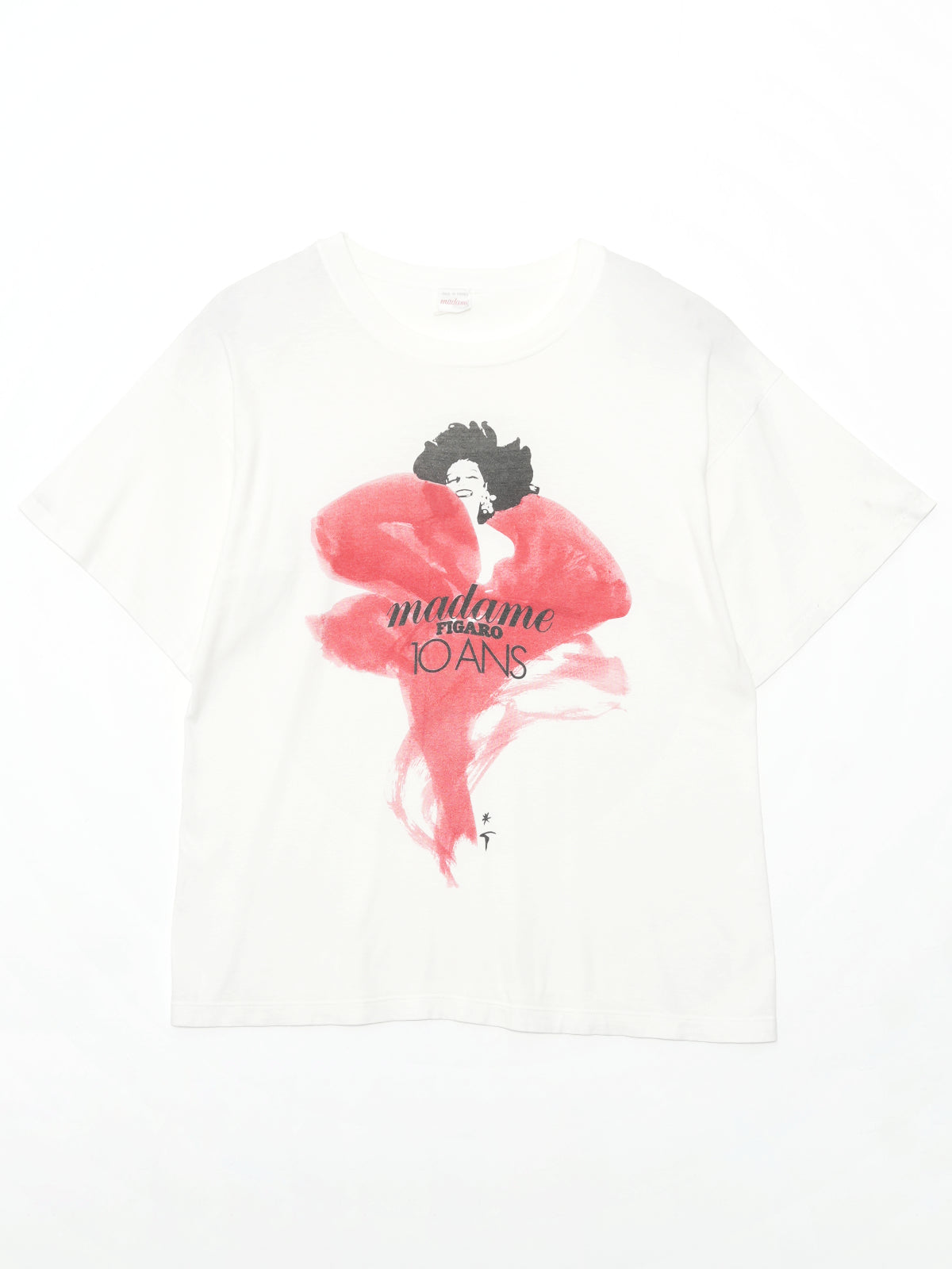 ARCHIVE COLLECTION René Gruau Madame Figaro 10th Anniversary 1990 PRINT T-SHIRT