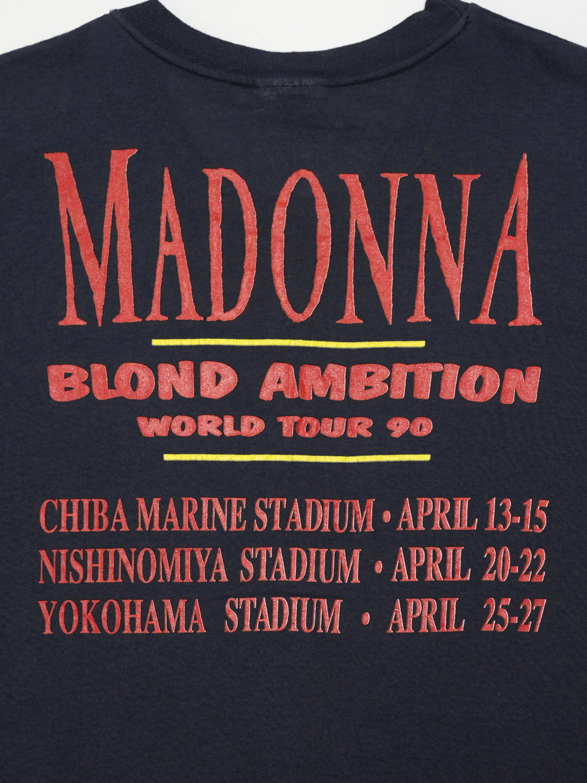 USED EROTIC COLLECTION Madonna Blond Ambition World Tour 1990 T-SHIRT