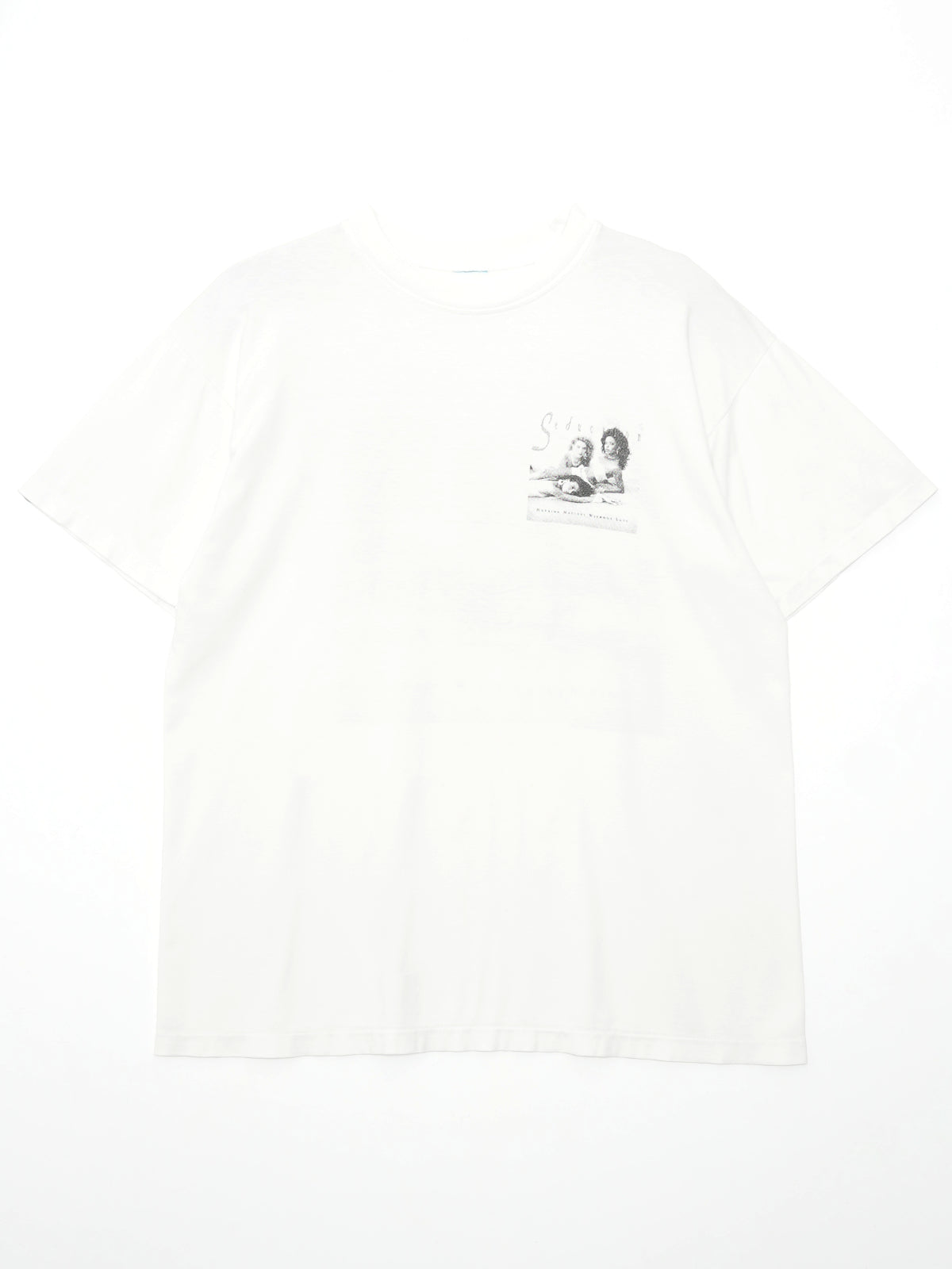 USED EROTIC COLLECTION Seduction NOTHING MATTERS WITHOUT LOVE PRINT T-SHIRT