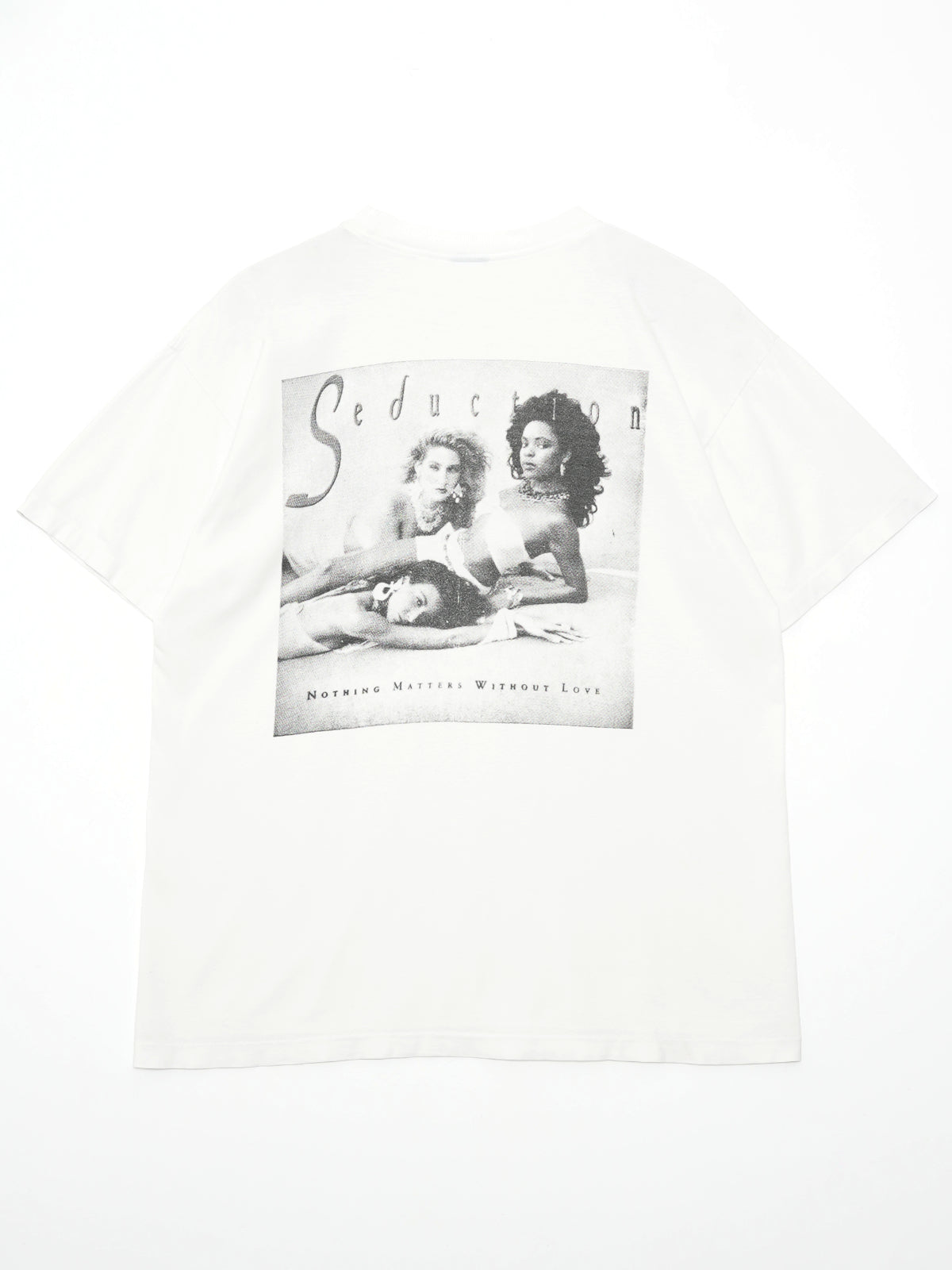 USED EROTIC COLLECTION Seduction NOTHING MATTERS WITHOUT LOVE PRINT T-SHIRT