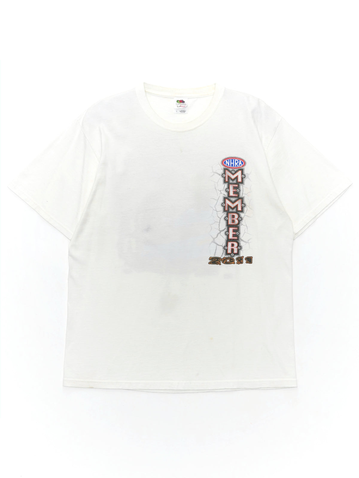 USED MACHINE COLLECTION NHRA MEMBER NATIONAL DRAGSTER 2011 T-SHIRT