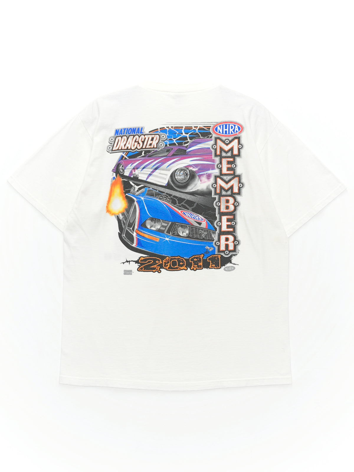 USED MACHINE COLLECTION NHRA MEMBER NATIONAL DRAGSTER 2011 T-SHIRT