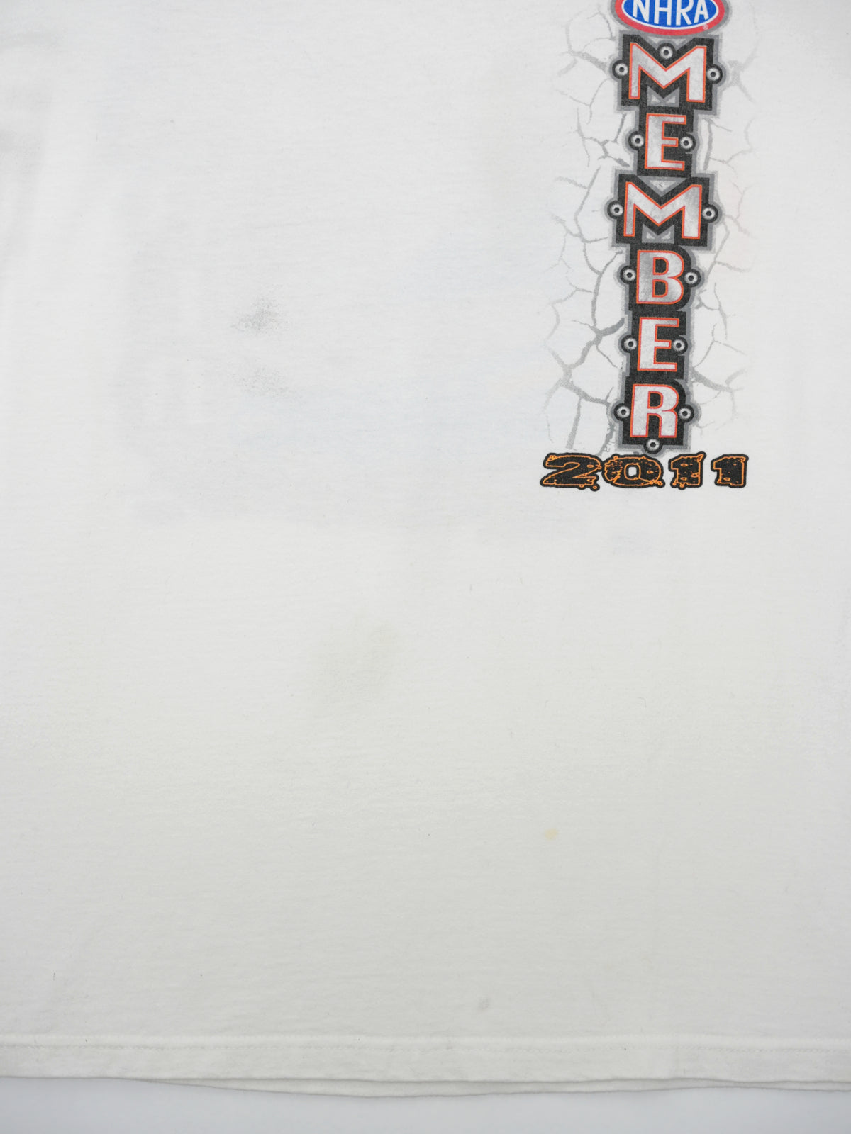 USED MACHINE COLLECTION NHRA MEMBER NATIONAL DRAGSTER 2011 T-SHIRT