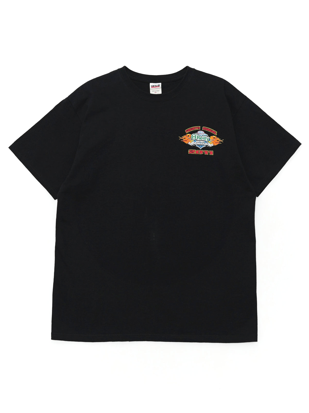USED MACHINE COLLECTION NHRA O'Reilly AUTO PARTS NATIONALS 2011 DRAG RACING T-SHIRT