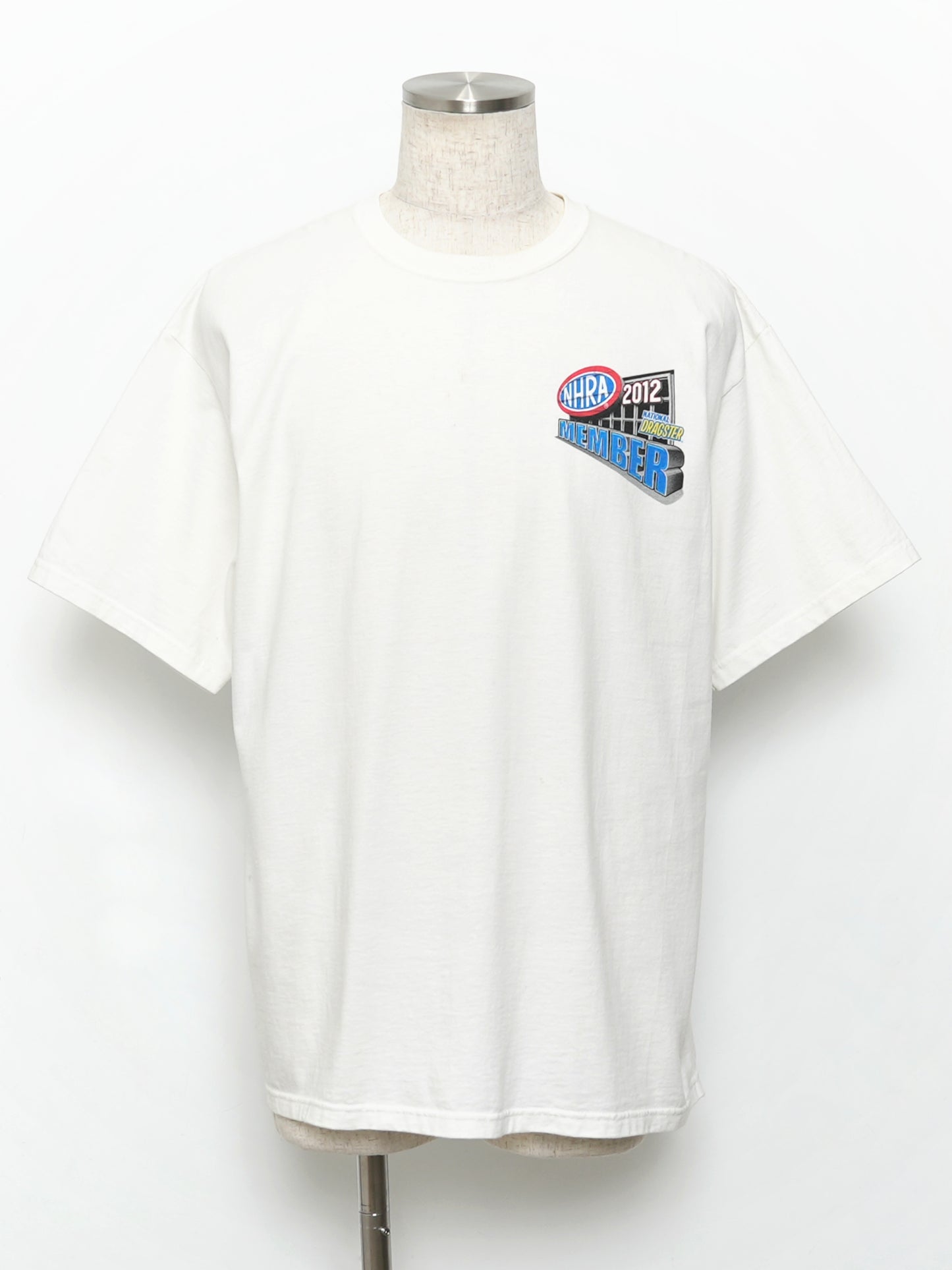 USED MACHINE COLLECTION NHRA MEMBER NATIONAL DRAGSTER 2012 T-SHIRT