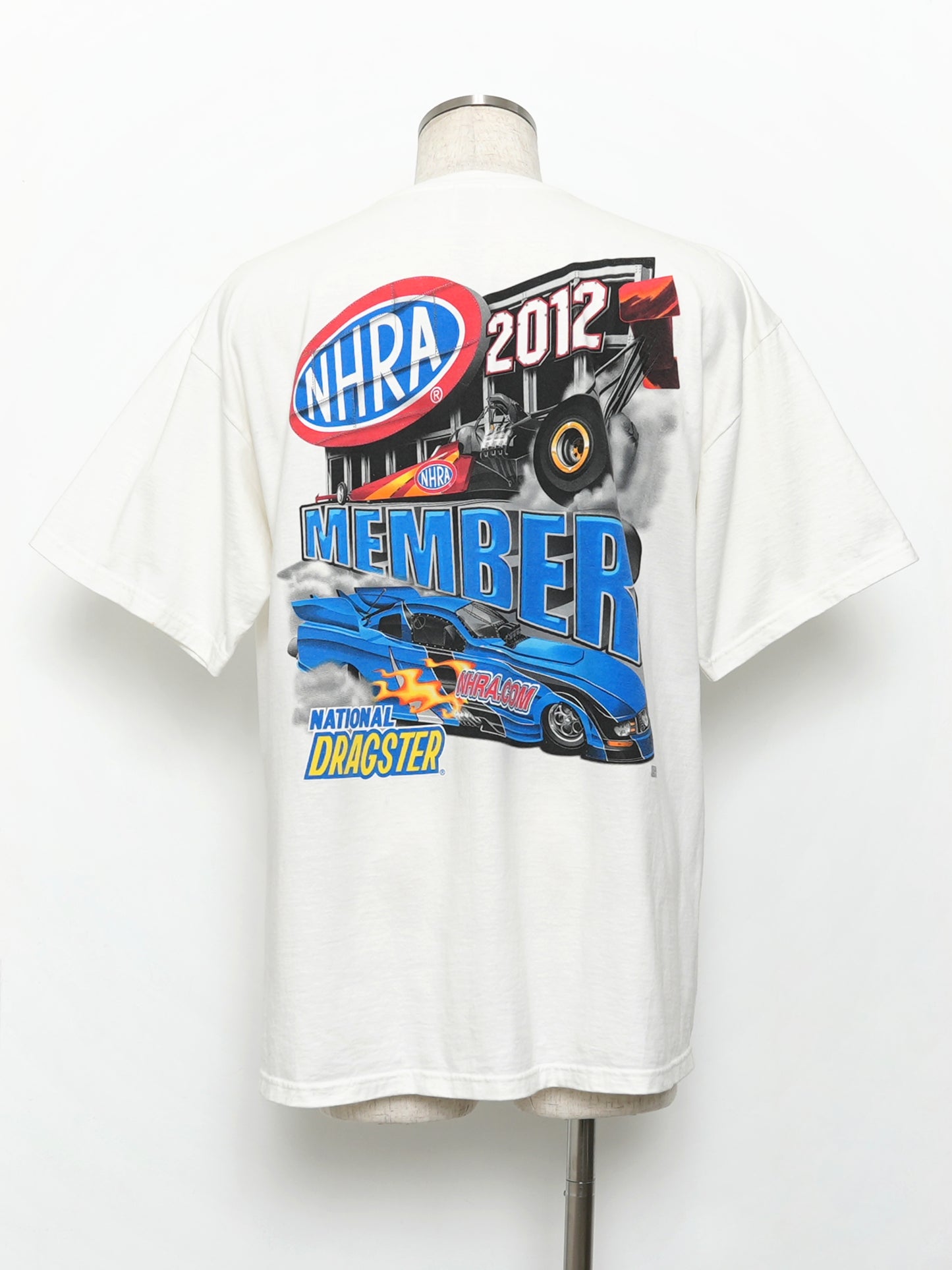 USED MACHINE COLLECTION NHRA MEMBER NATIONAL DRAGSTER 2012 T-SHIRT