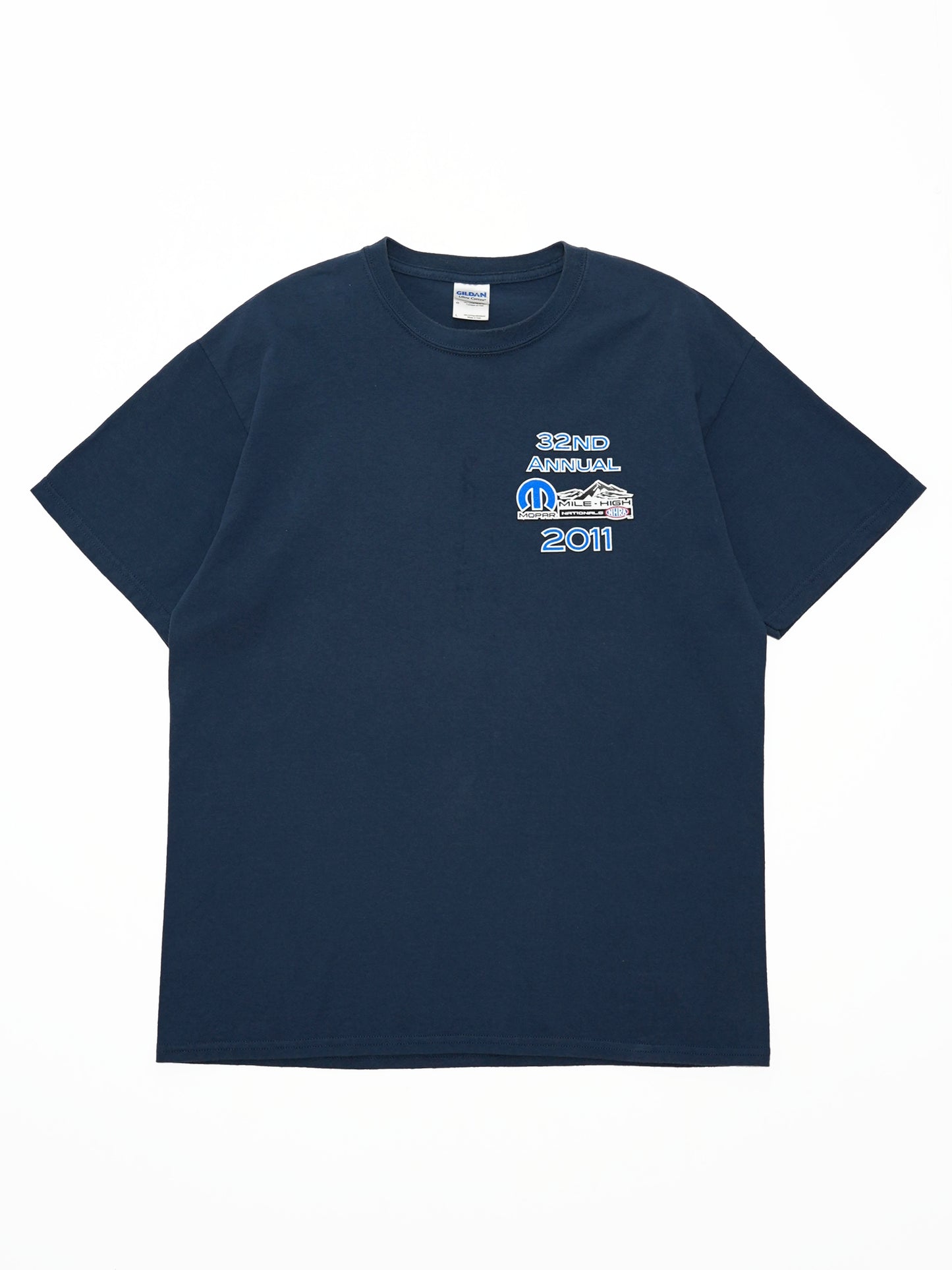 USED MACHINE COLLECTION NHRA MOPAR MILE HIGH NATIONALS 2011 T-SHIRT