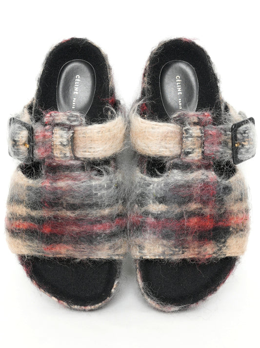 ARCHIVE COLLECTION CÉLINE 2018 BOXY MOHAIR SANDAL (women's)