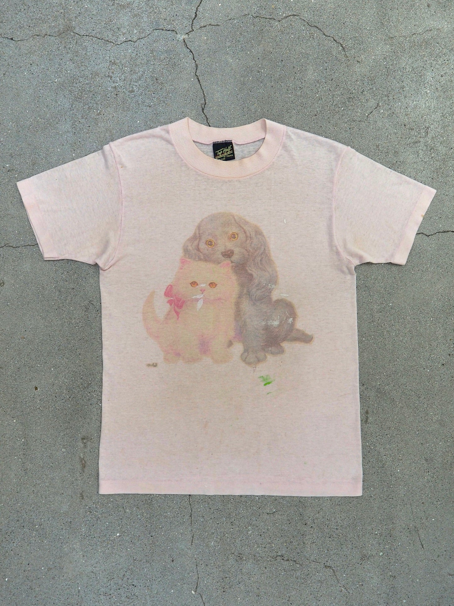 ARCHIVE COLLECTION TOP HALF BY TROPIX  DOG&CAT T-SHIRT(women's)