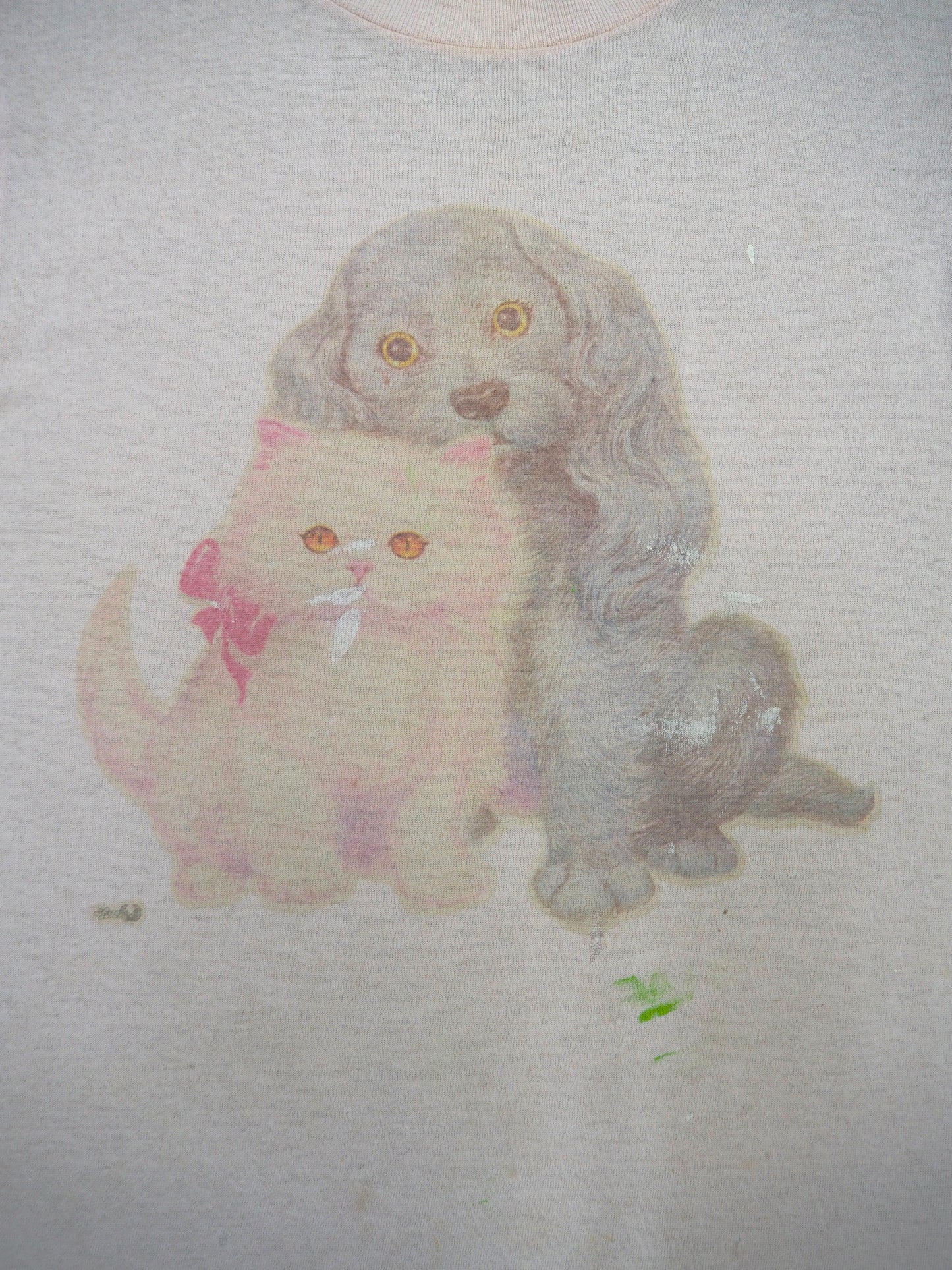 ARCHIVE COLLECTION TOP HALF BY TROPIX  DOG&CAT T-SHIRT(women's)