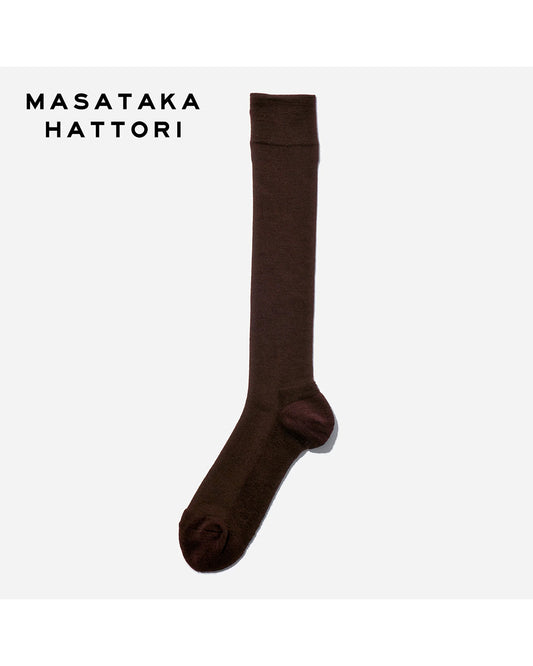 CHICSTOCKS × MASATAKA HATTORI ロングホーズソックス (マルーン）