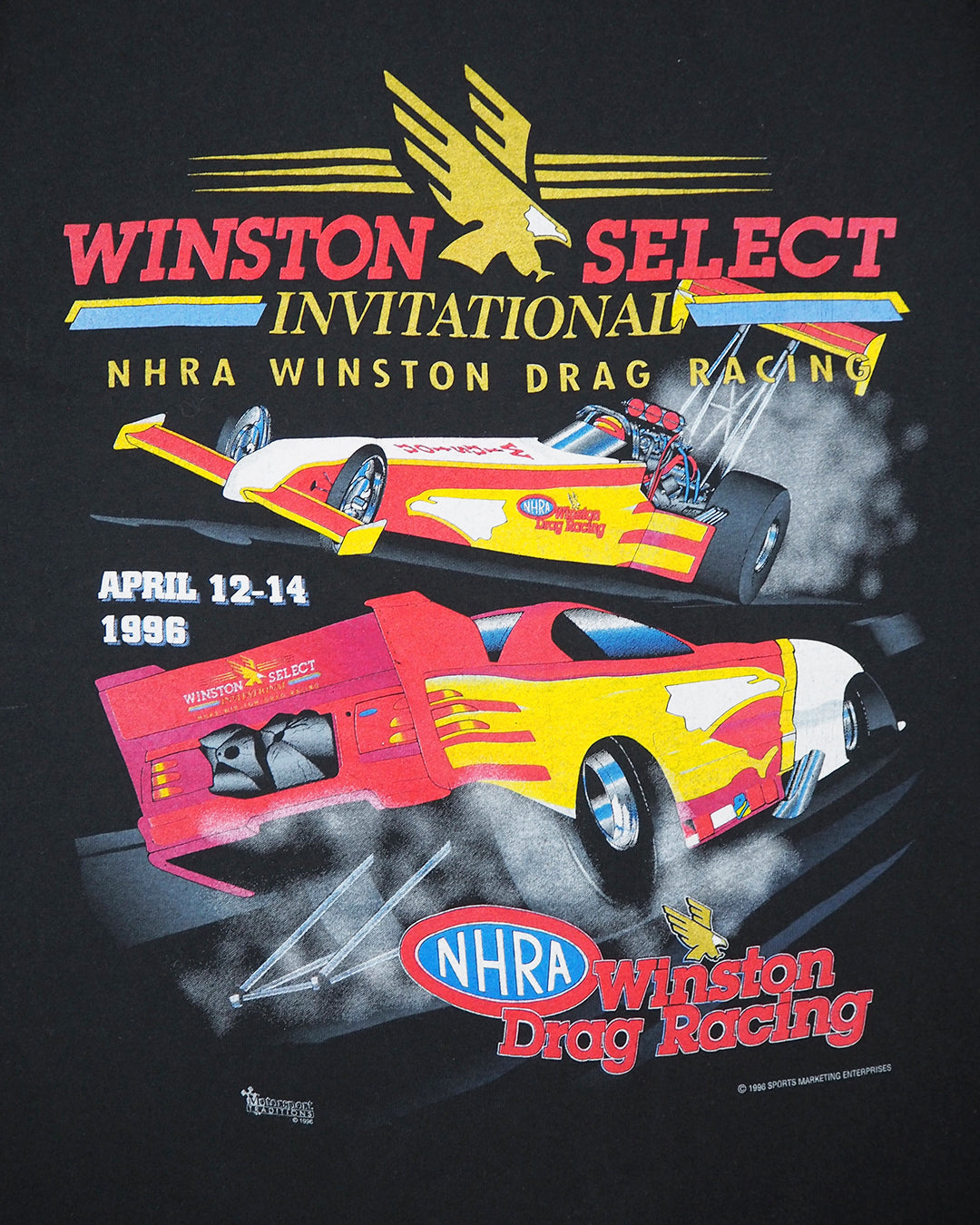 USED MACHINE COLLECTION NHRA WINSTON DROG RACING T-SHIRT