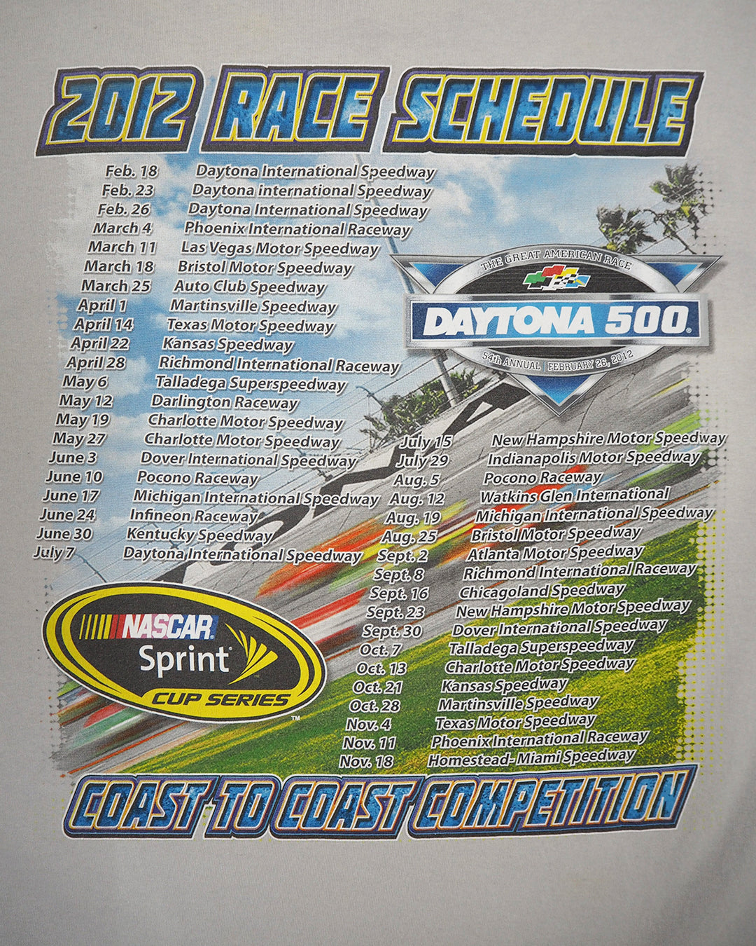 USED MACHINE COLLECTION DAYTONA500 T-SHIRT