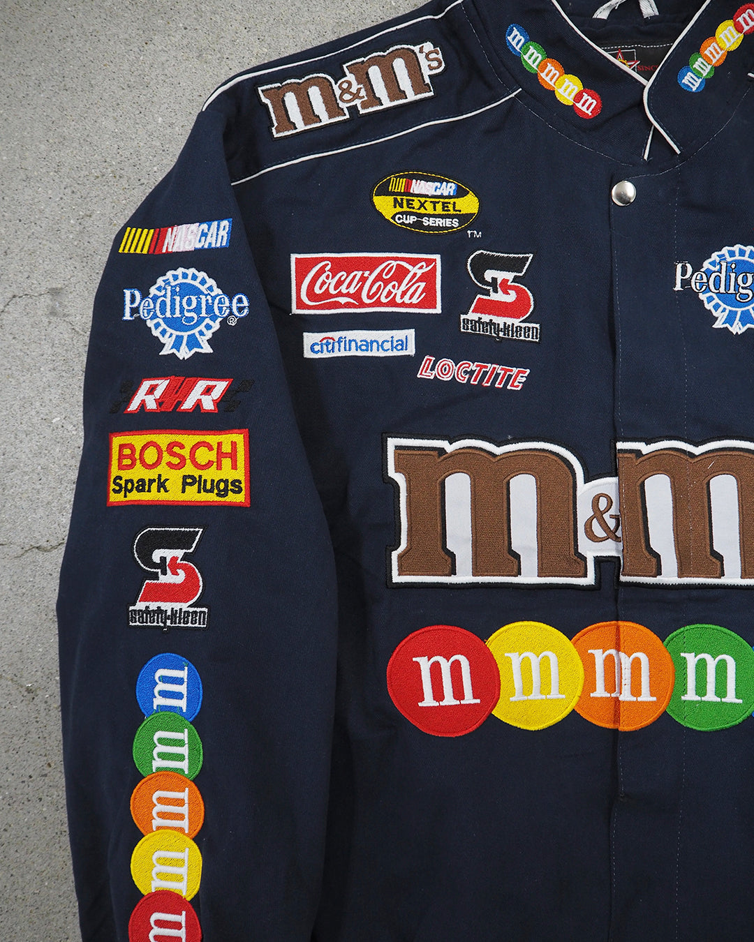 USED MACHINE COLLECTION JEFF HAMILTON NASCA "m&m's" JACKET