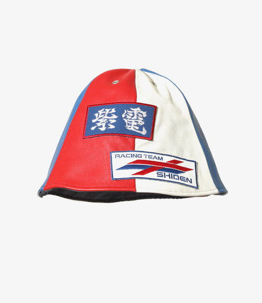 SHIDEN FW2025  MOTORCYCLE TULIP HAT COWHIDE LEATHER