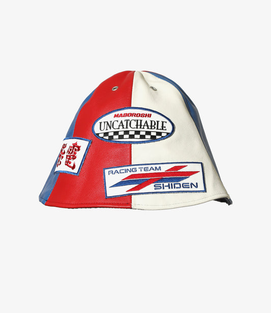 SHIDEN FW2025  MOTORCYCLE TULIP HAT COWHIDE LEATHER