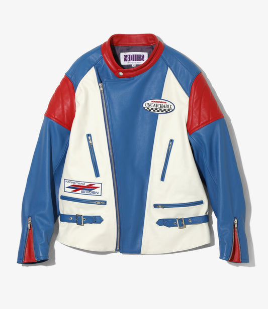 SHIDEN FW2025  MOTORCYCLE JACKET COWHIDE LEATHER