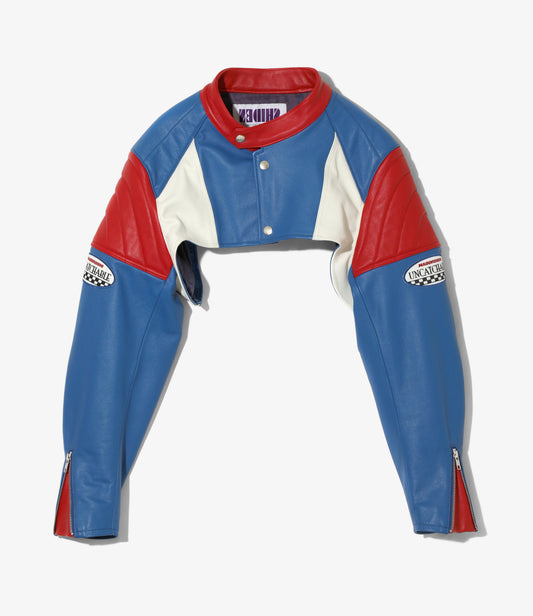 SHIDEN FW2025 MOTORCYCLE SLEEVE JACKET COWHIDE LEATHER