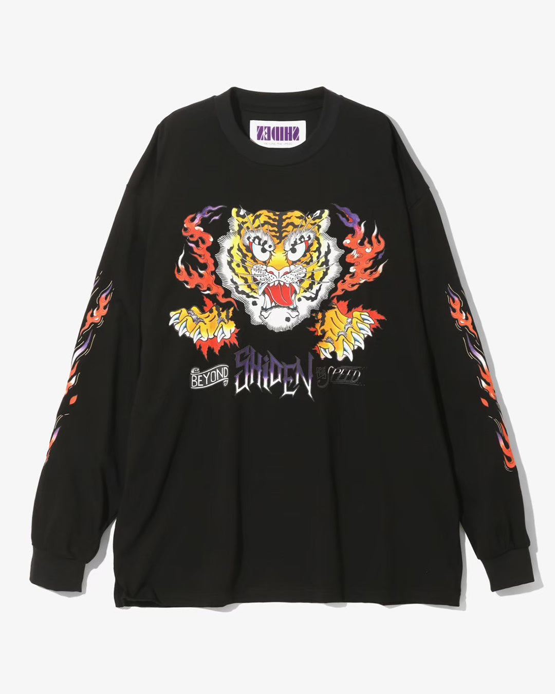 SHIDEN L/S CREW NECK TEE - TIGER