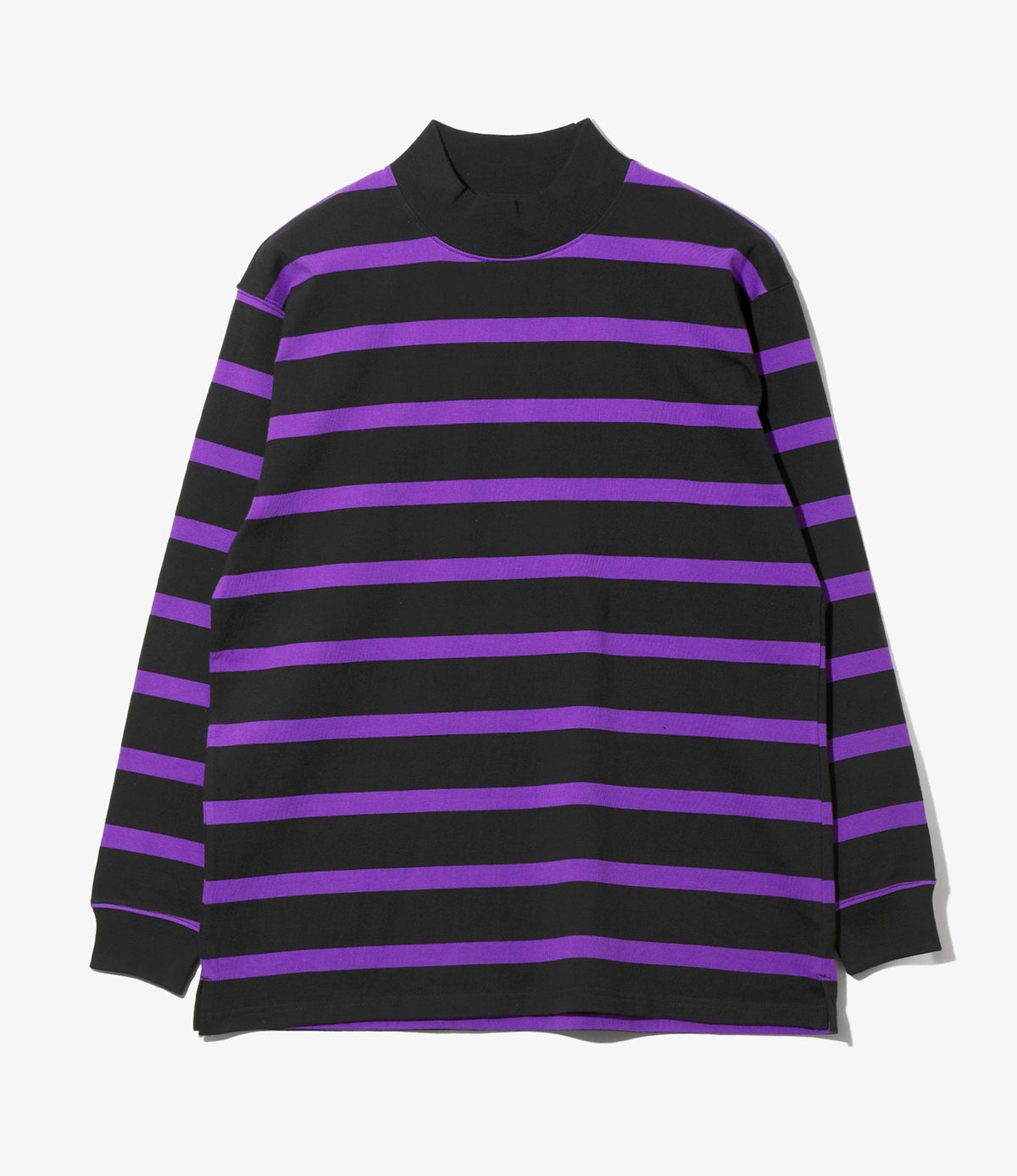 SHIDEN FW2026 L/S MOCK NECK TEE - COTTON STRIPE JERSEY
