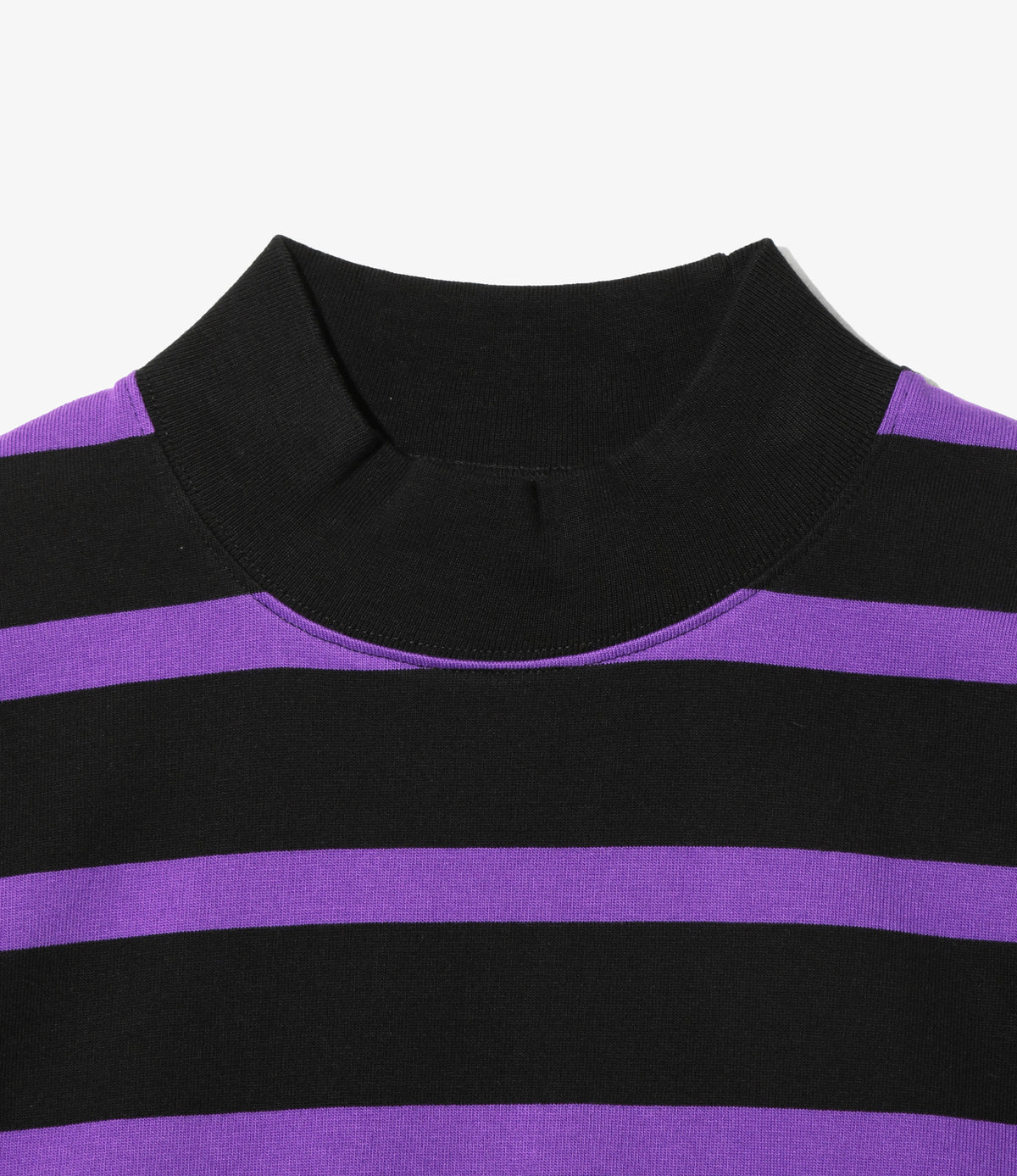 SHIDEN FW2026 L/S MOCK NECK TEE - COTTON STRIPE JERSEY