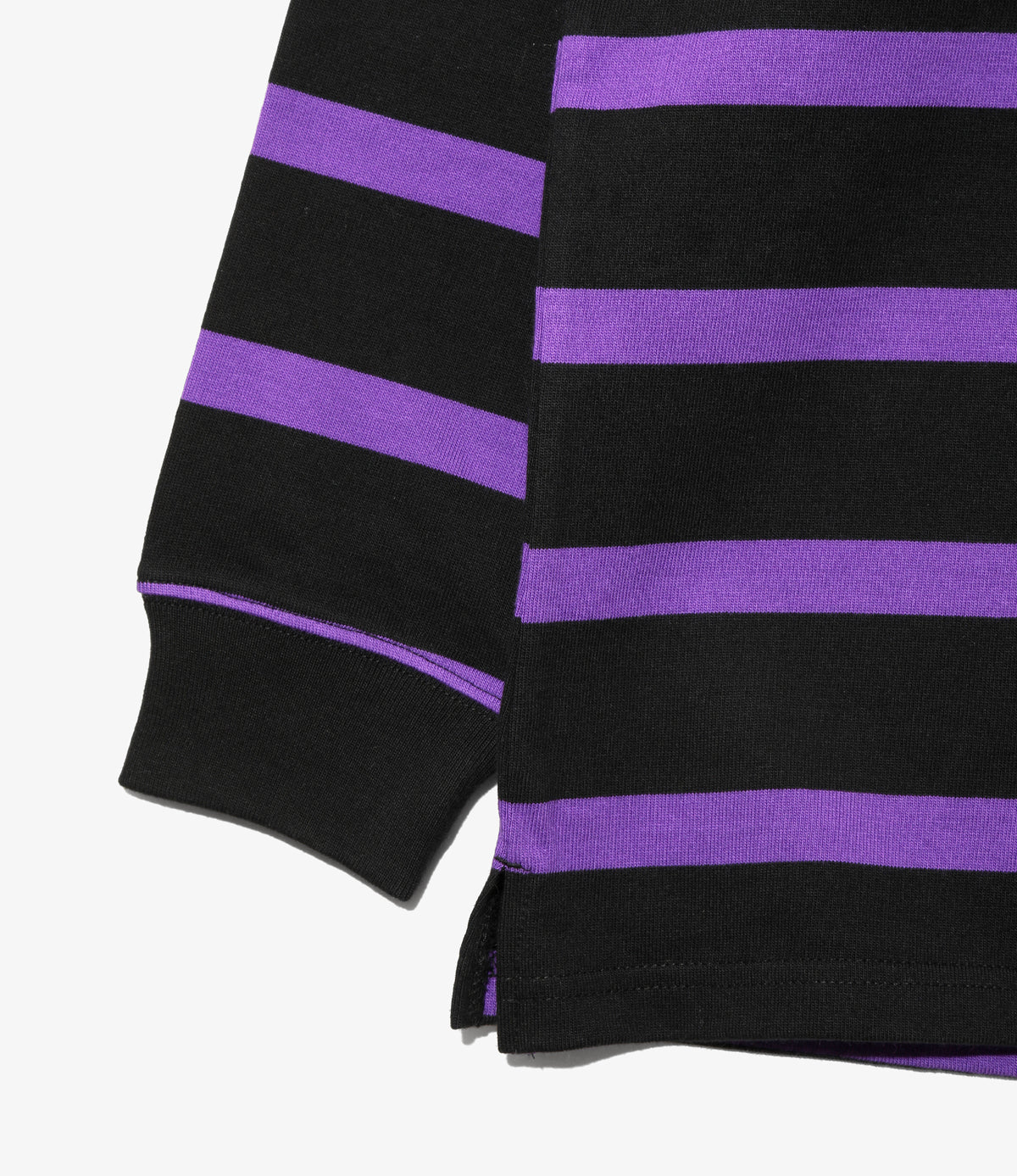 SHIDEN FW2026 L/S MOCK NECK TEE - COTTON STRIPE JERSEY