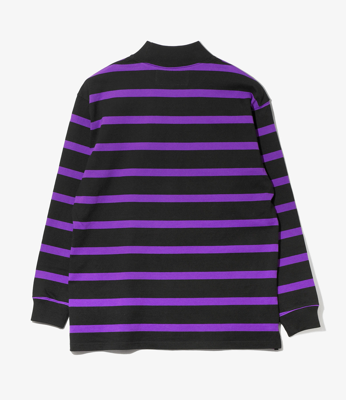 SHIDEN FW2026 L/S MOCK NECK TEE - COTTON STRIPE JERSEY