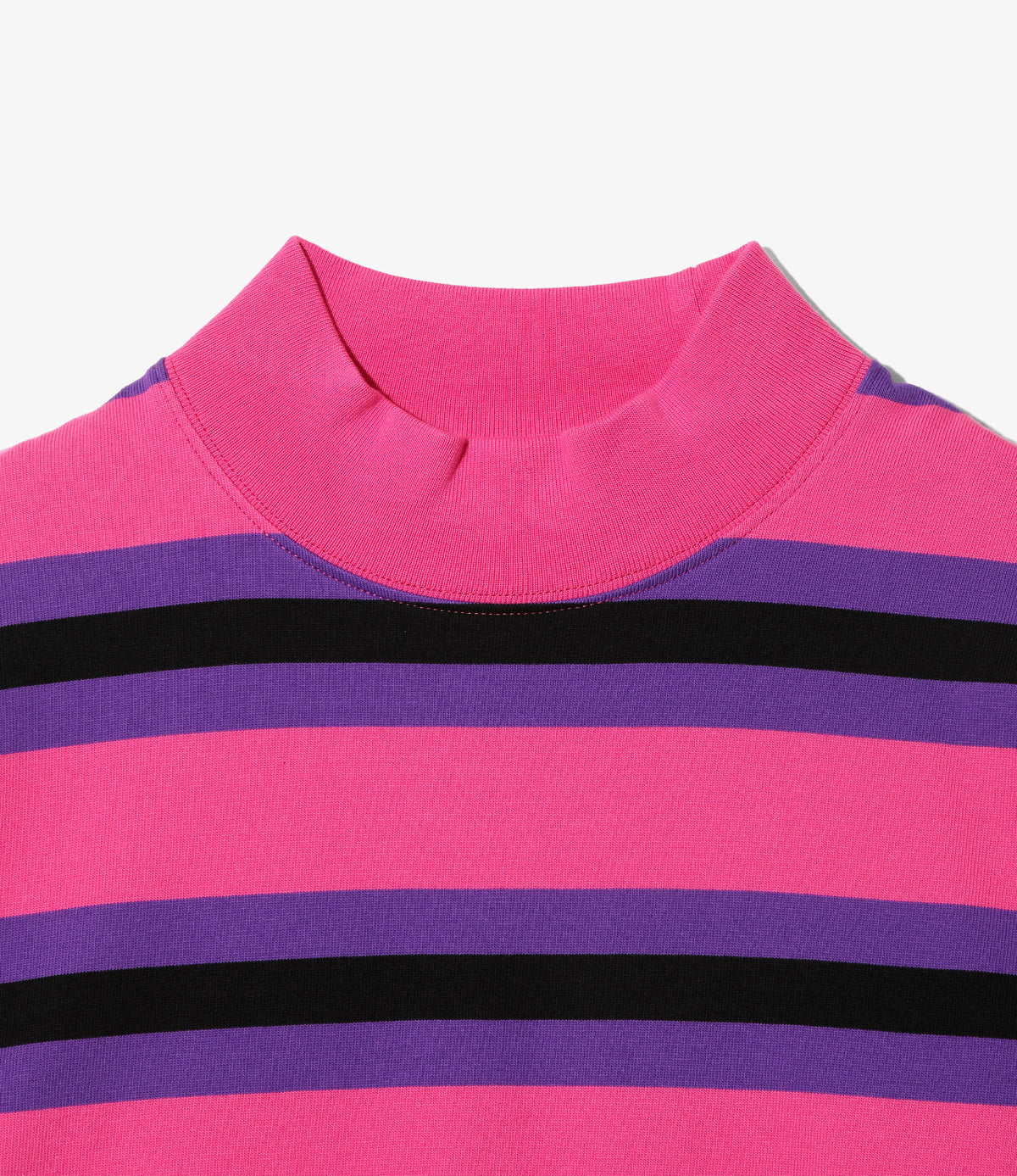 SHIDEN FW2026 L/S MOCK NECK TEE - COTTON STRIPE JERSEY