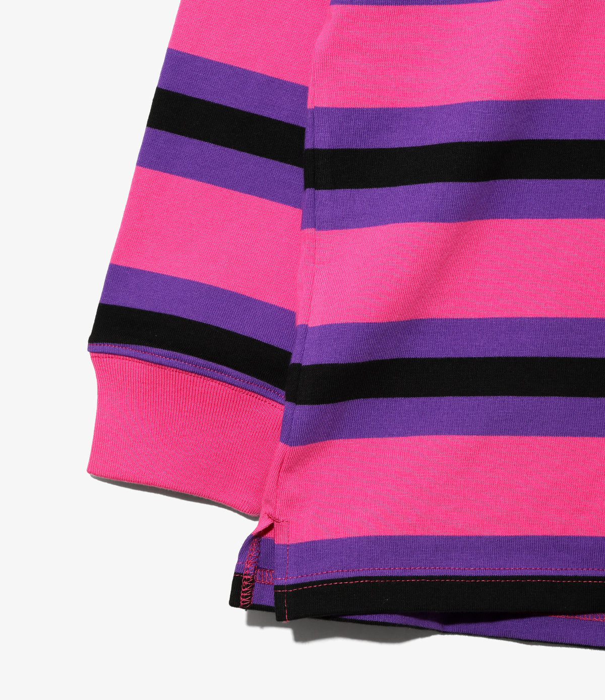 SHIDEN FW2026 L/S MOCK NECK TEE - COTTON STRIPE JERSEY