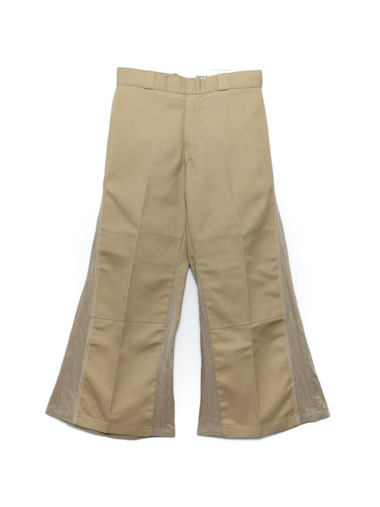 WHATEVERWORKS RECONSTRUCTED FLAIRED DOUBLE KNEE WORK PANTS