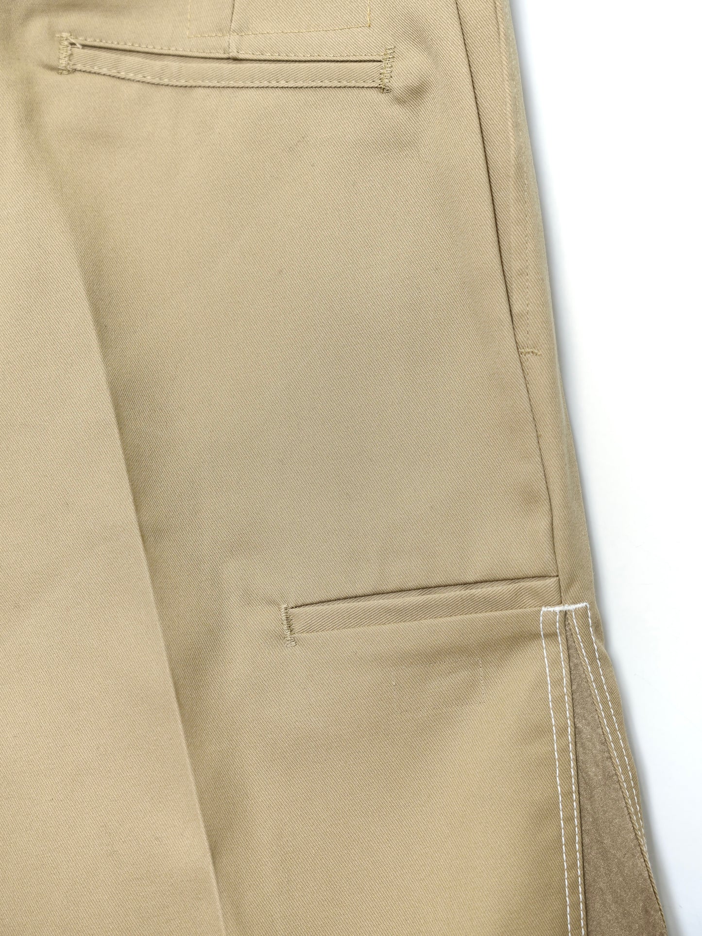 WHATEVERWORKS RECONSTRUCTED FLAIRED DOUBLE KNEE WORK PANTS